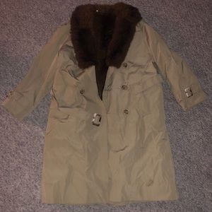 Custom Made Fur Trench Coat